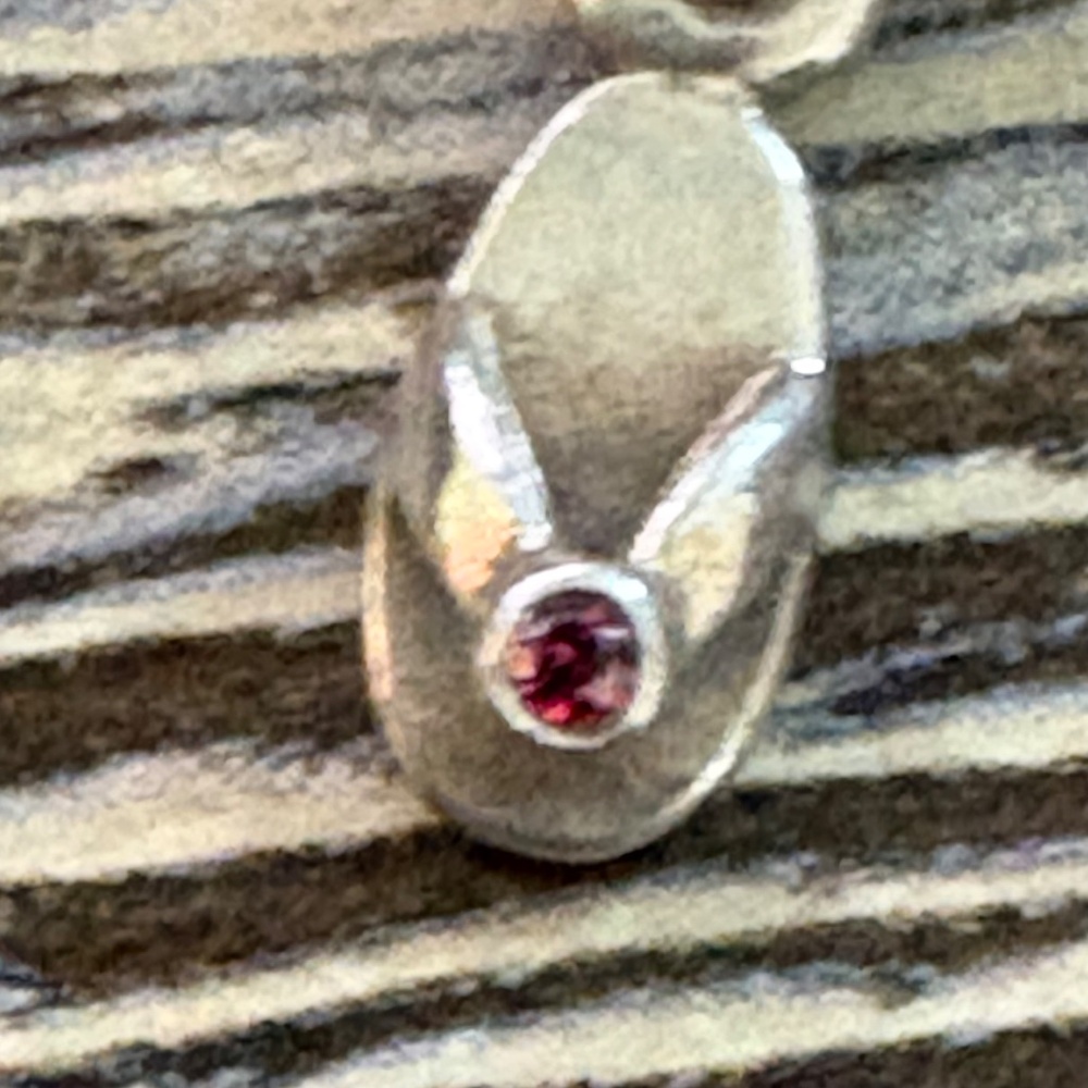 Authentic Retired Pandora Flip Flop Dangle Charm - Sterling Silver & Purple CZ - Picture 5 of 7